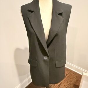 ZARA NEW BLACK WAISTCOAT/TUNIC  SIZE M